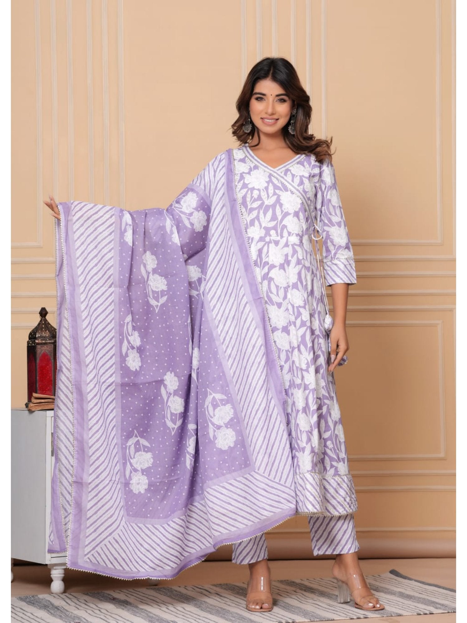 Piharwa Cotton Frock Style Angrakha Design