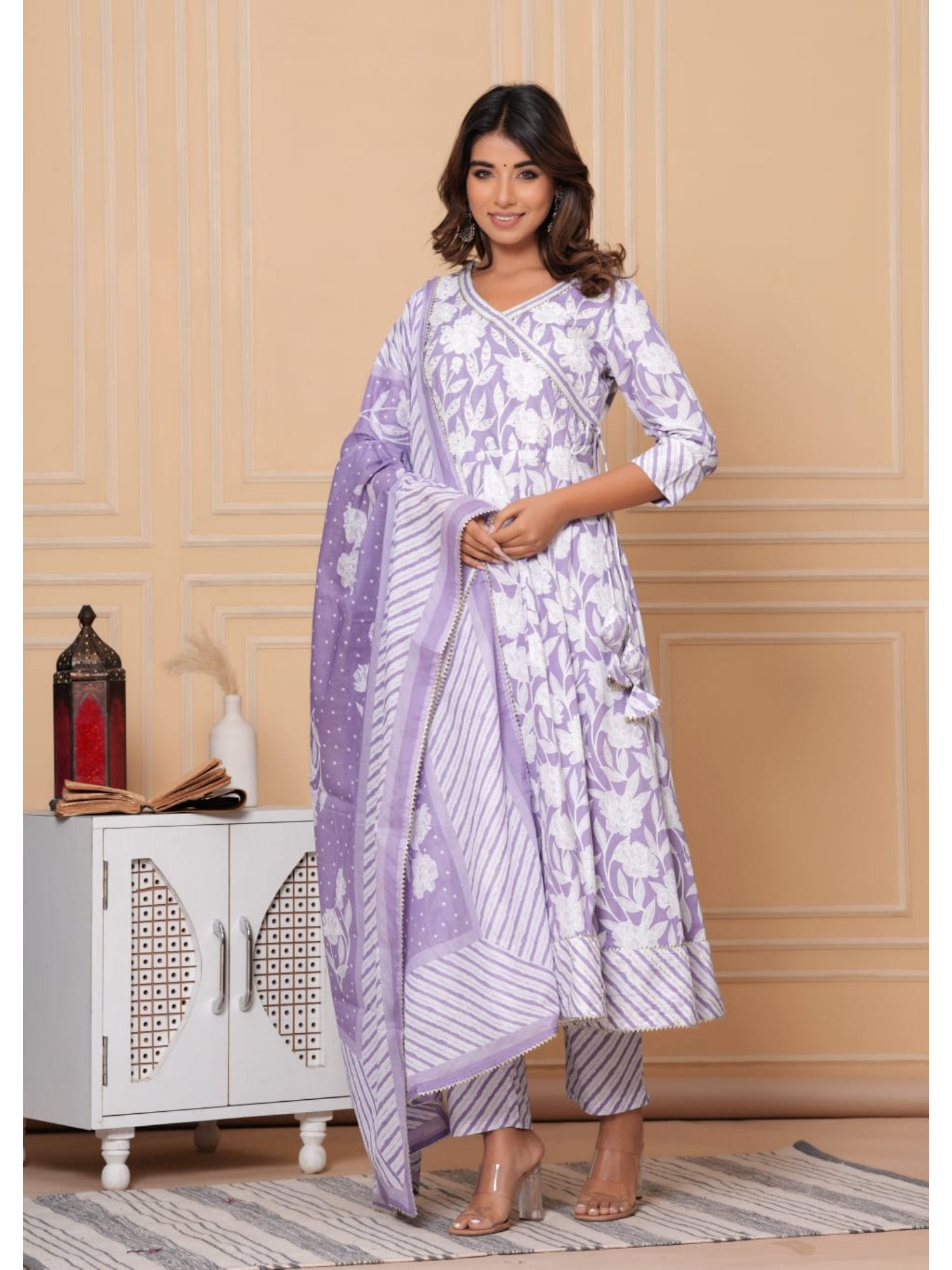 Piharwa Cotton Frock Style Angrakha Design