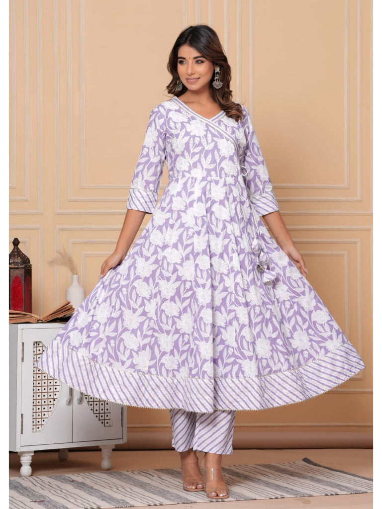 Piharwa Cotton Frock Style Angrakha Design