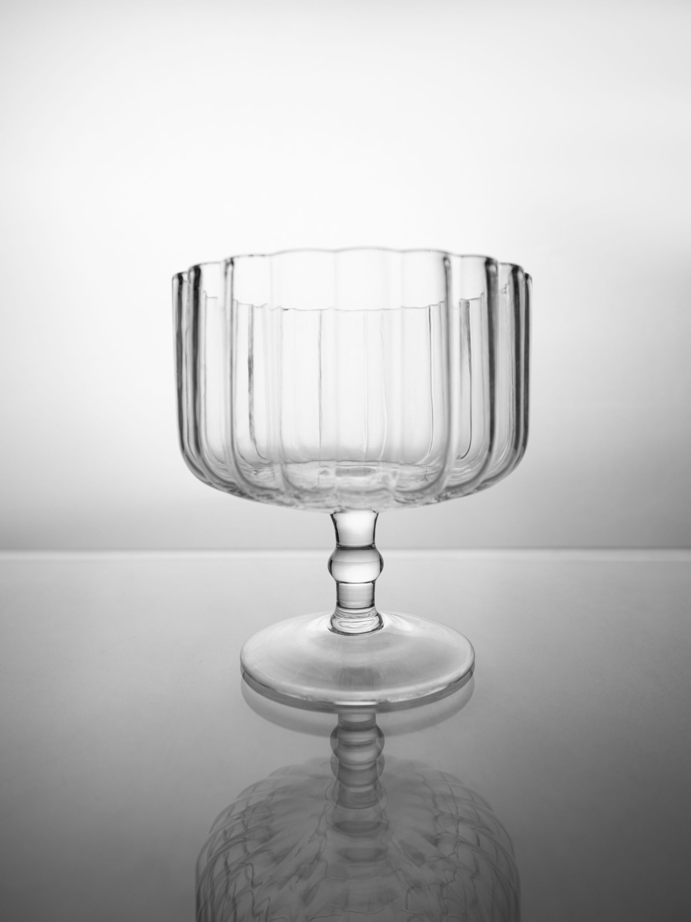 Elements of Piharwa Modern Ribbed Intricate Goblet ( set of 2 )
