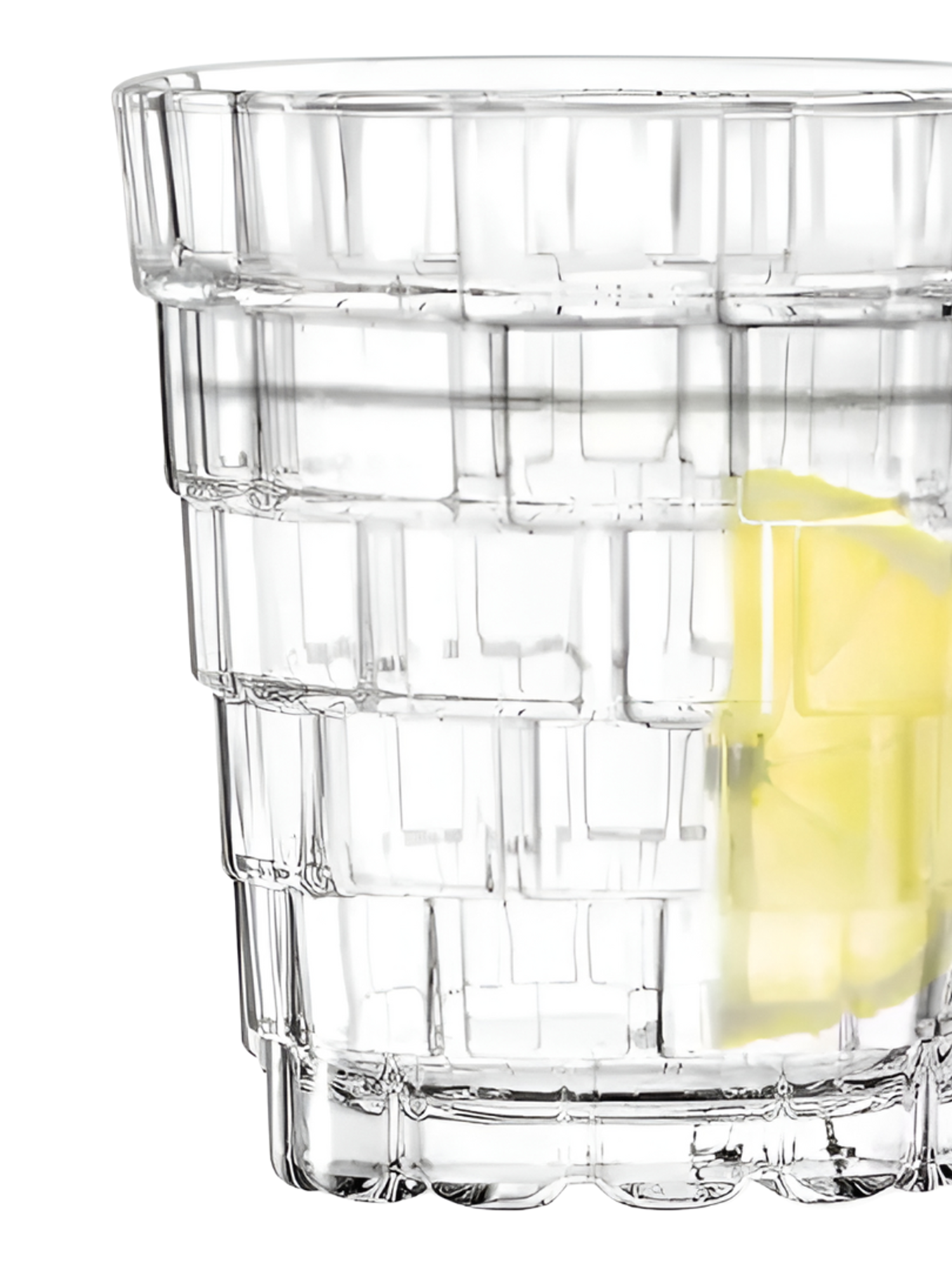 Elements of Piharwa Stack Style Crystal Whiskey Glasses (Set of 6)