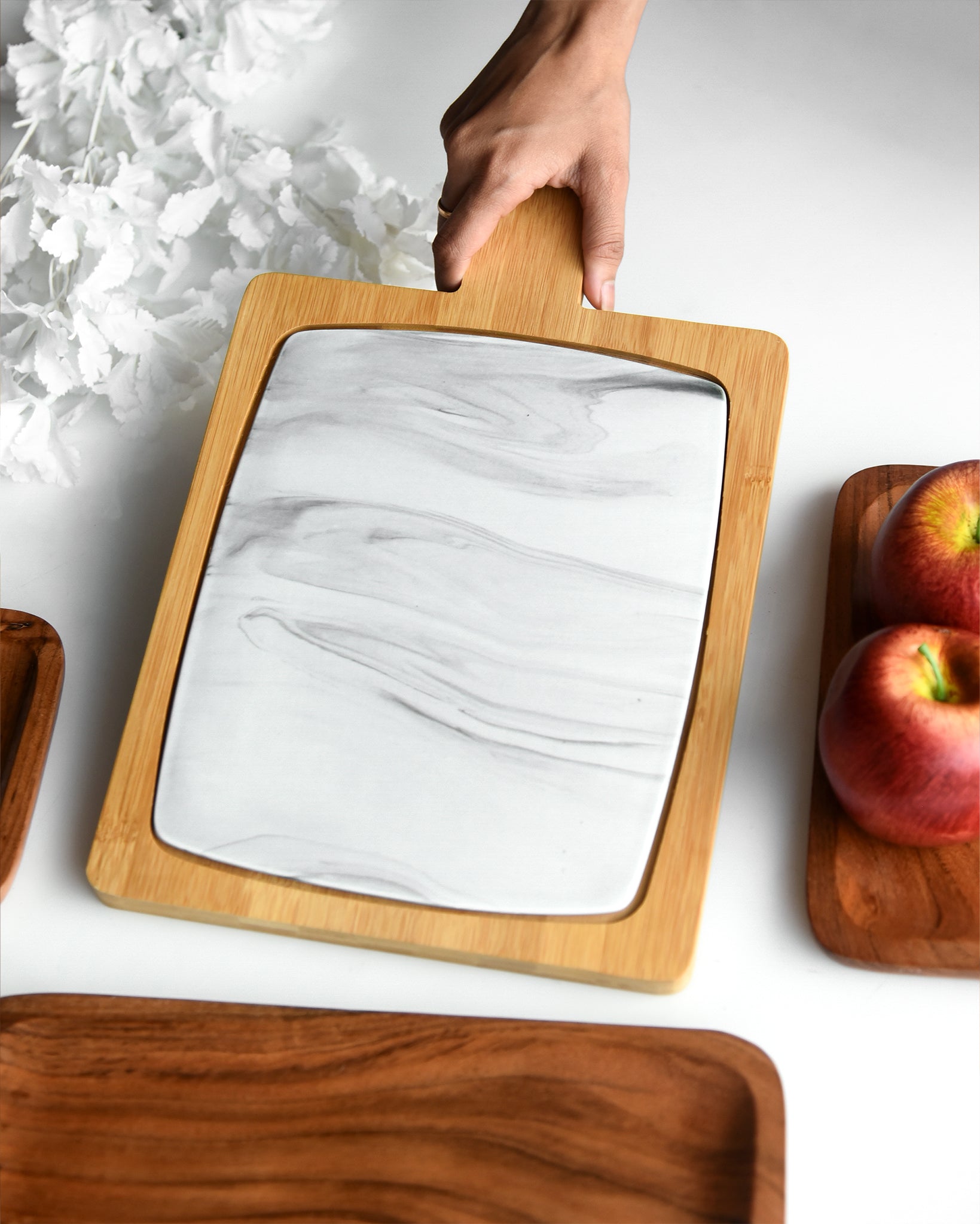 Elements of Piharwa Wooden Ceramic Platter