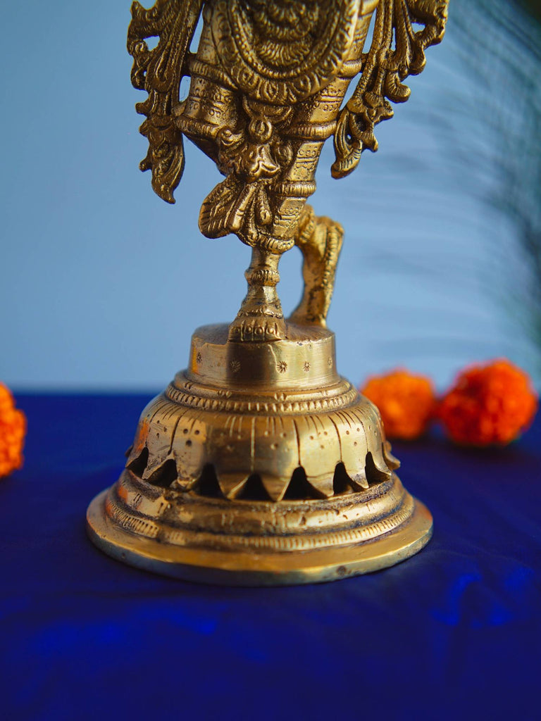 Elements of Piharwa Brass Idol Of Lord Shri Krishna Playing The Flute