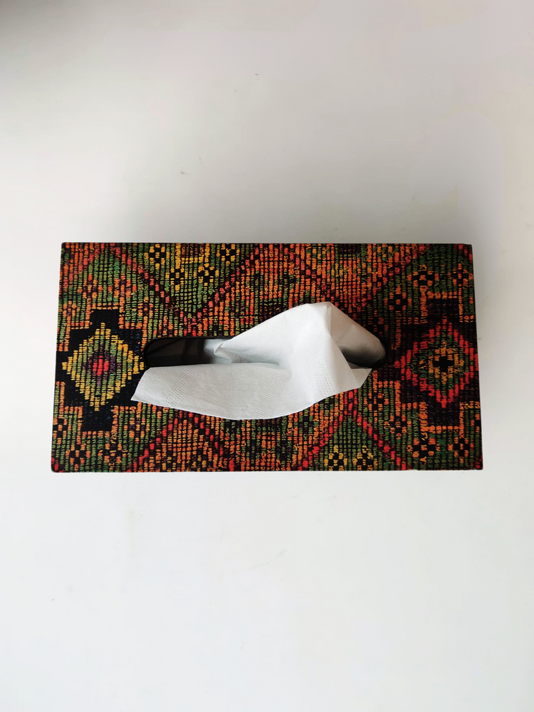 Elements of piharwa Handcrafted Multi Printed Tissue Box