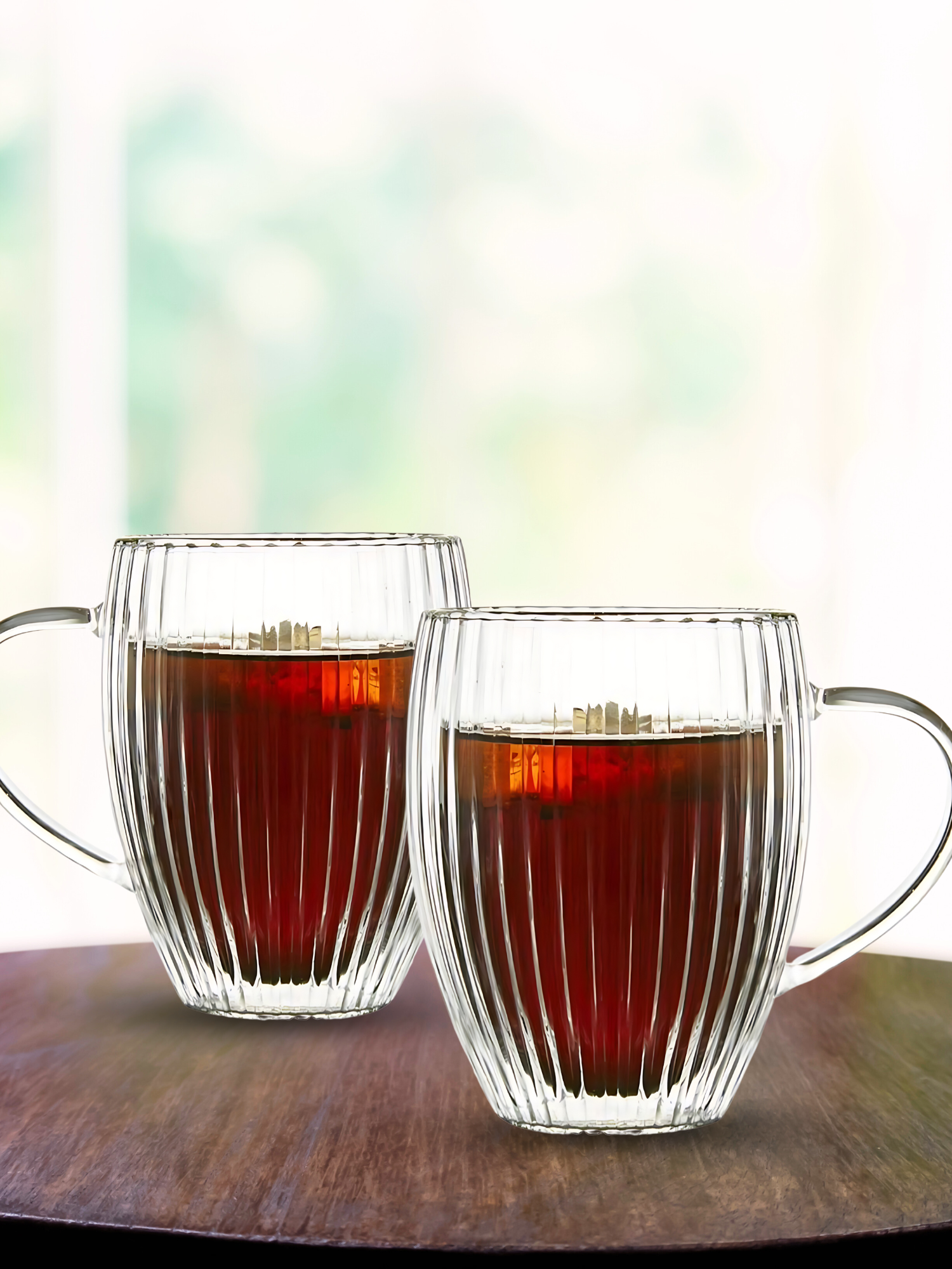 Elements of Piharwa Ribbed Double Wall Glass ( set of 2 )