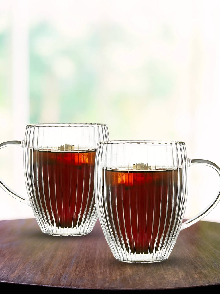 Elements of Piharwa Ribbed Double Wall mug (set of 2)