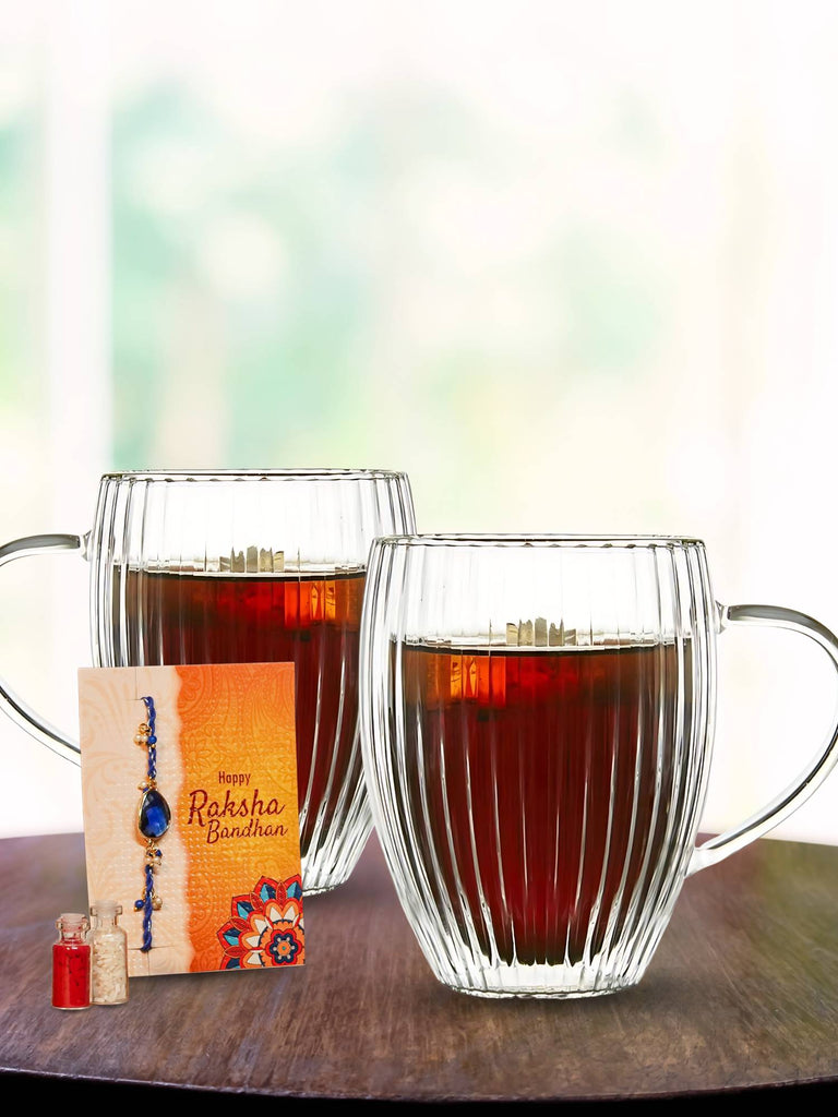 Elements of Piharwa Ribbed Double Wall mug (set of 2) Transparent