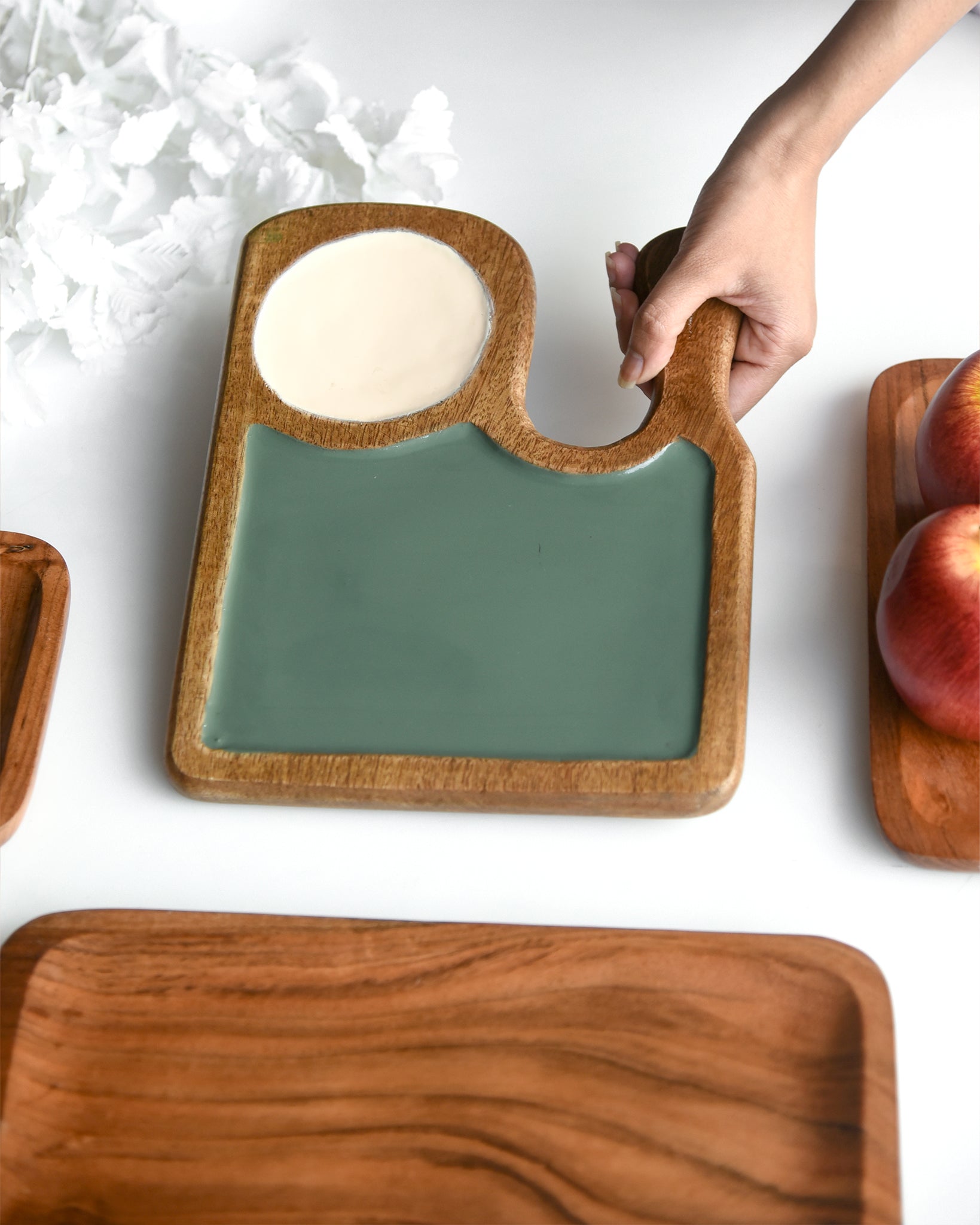 Elements of Piharwa Wooden Platter with Dip