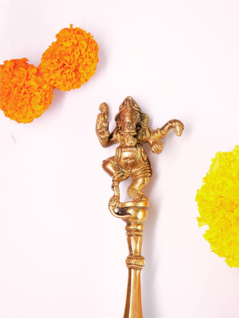 Elements of Piharwa Ganesha Brass Handcrafted Pooja Aahuti Spoon