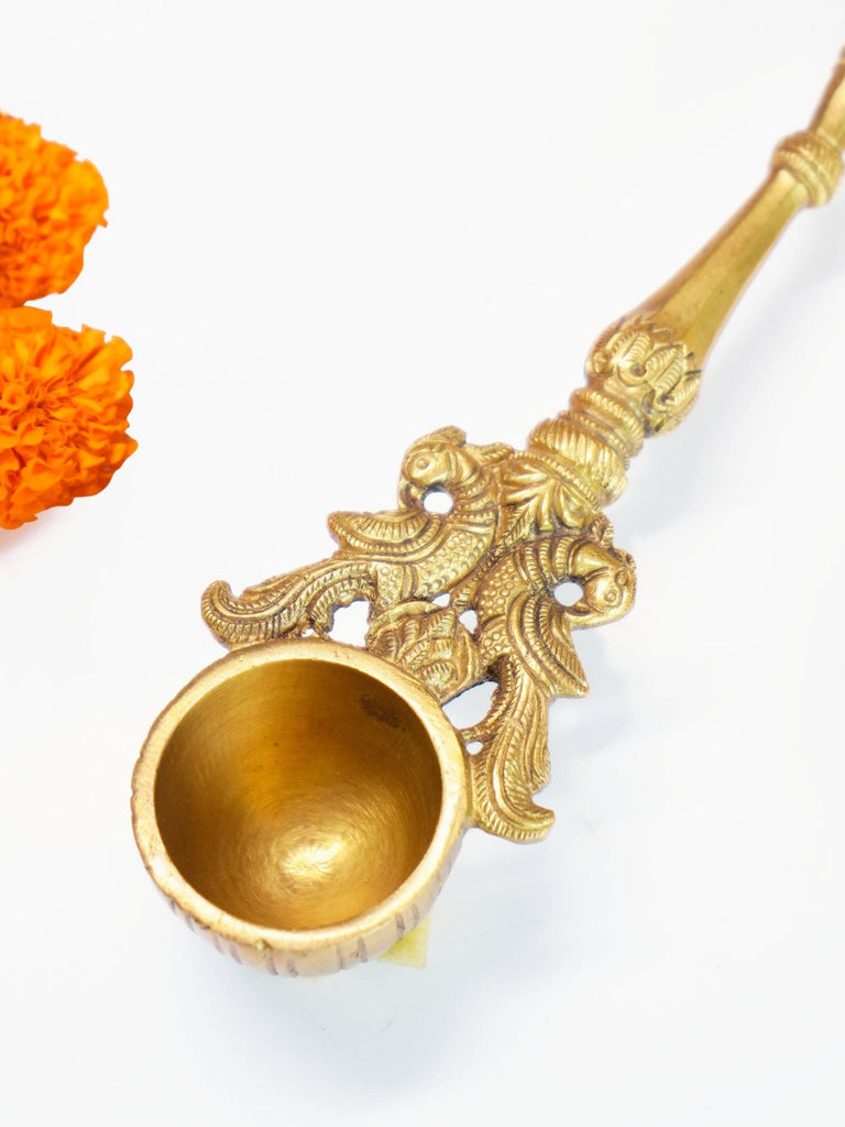 Elements of Piharwa Ganesha Brass Handcrafted Pooja Aahuti Spoon