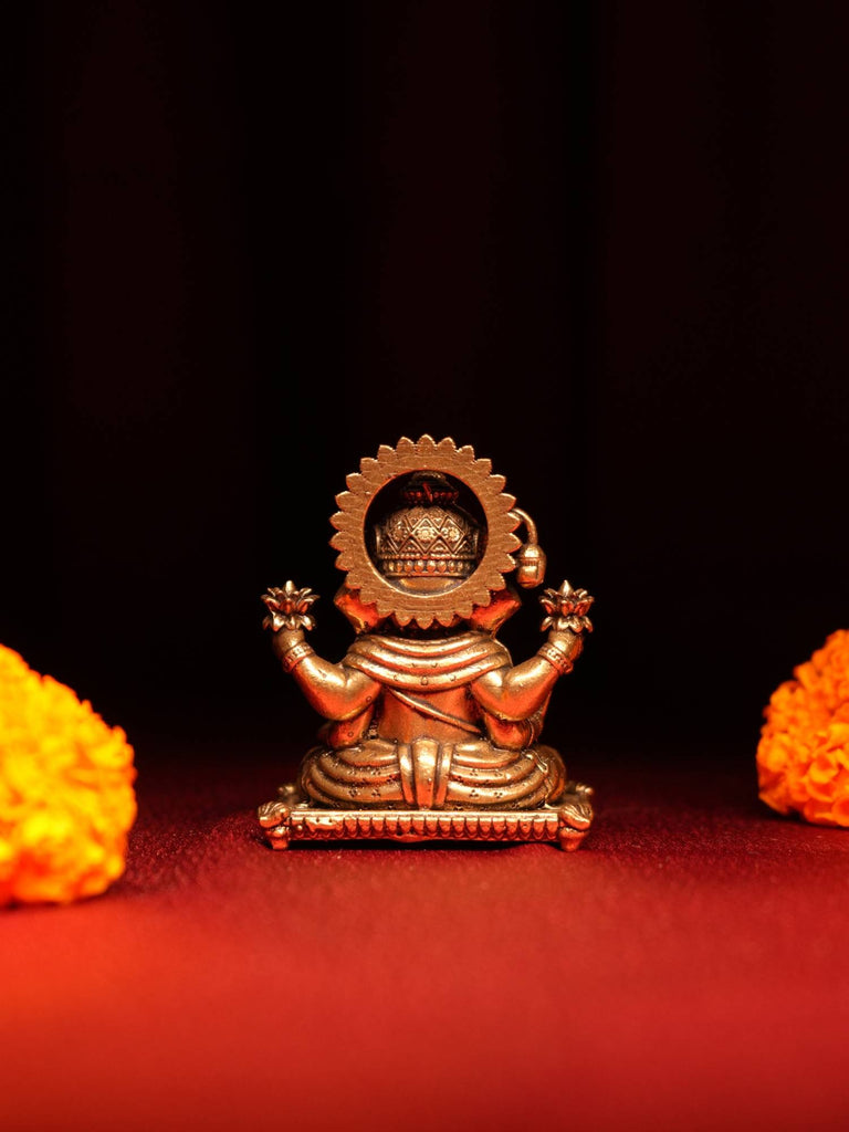 Elements of Piharwa Brass Mini Ganesha On Chowki