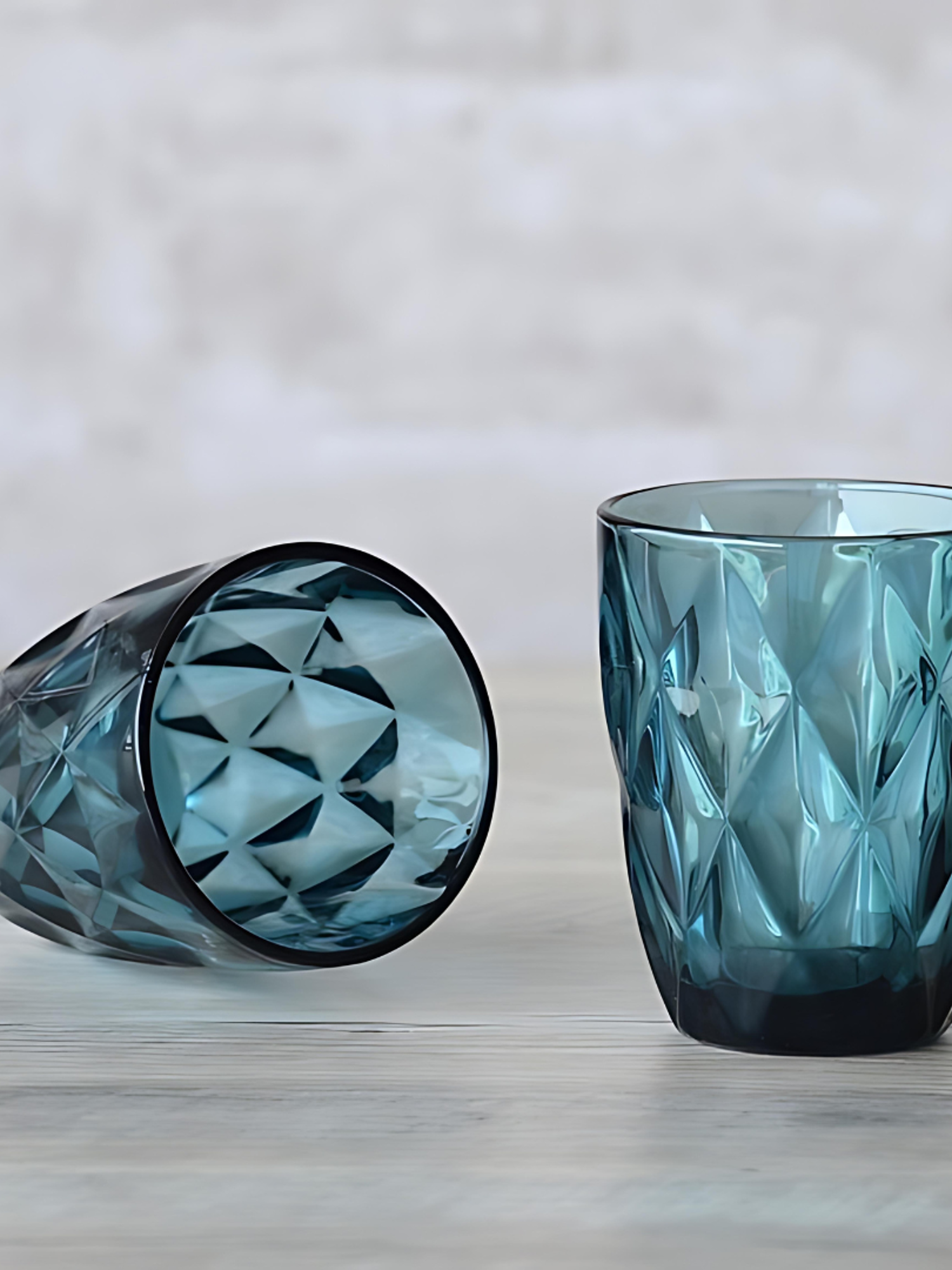 Elements of Piharwa Blue Crystal Tumbler Glass ( Set of 6 )