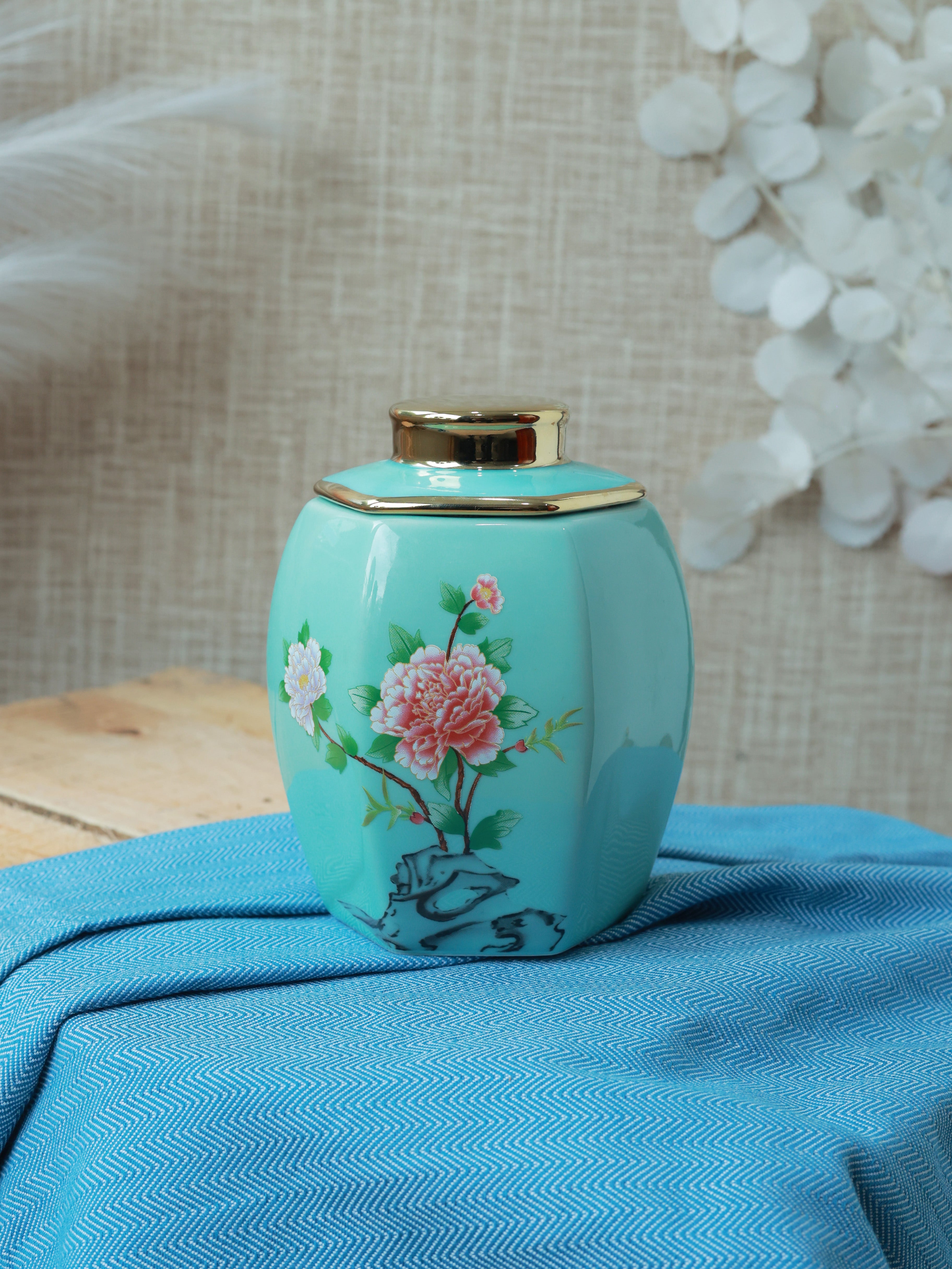 Piharwa Turquoise Bloom Jar