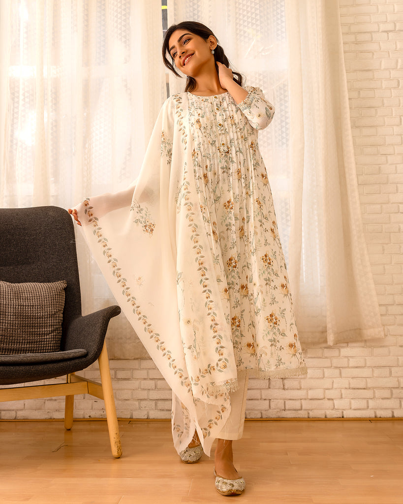 Piharwa Beautiful Cotton Suit with Dupatta