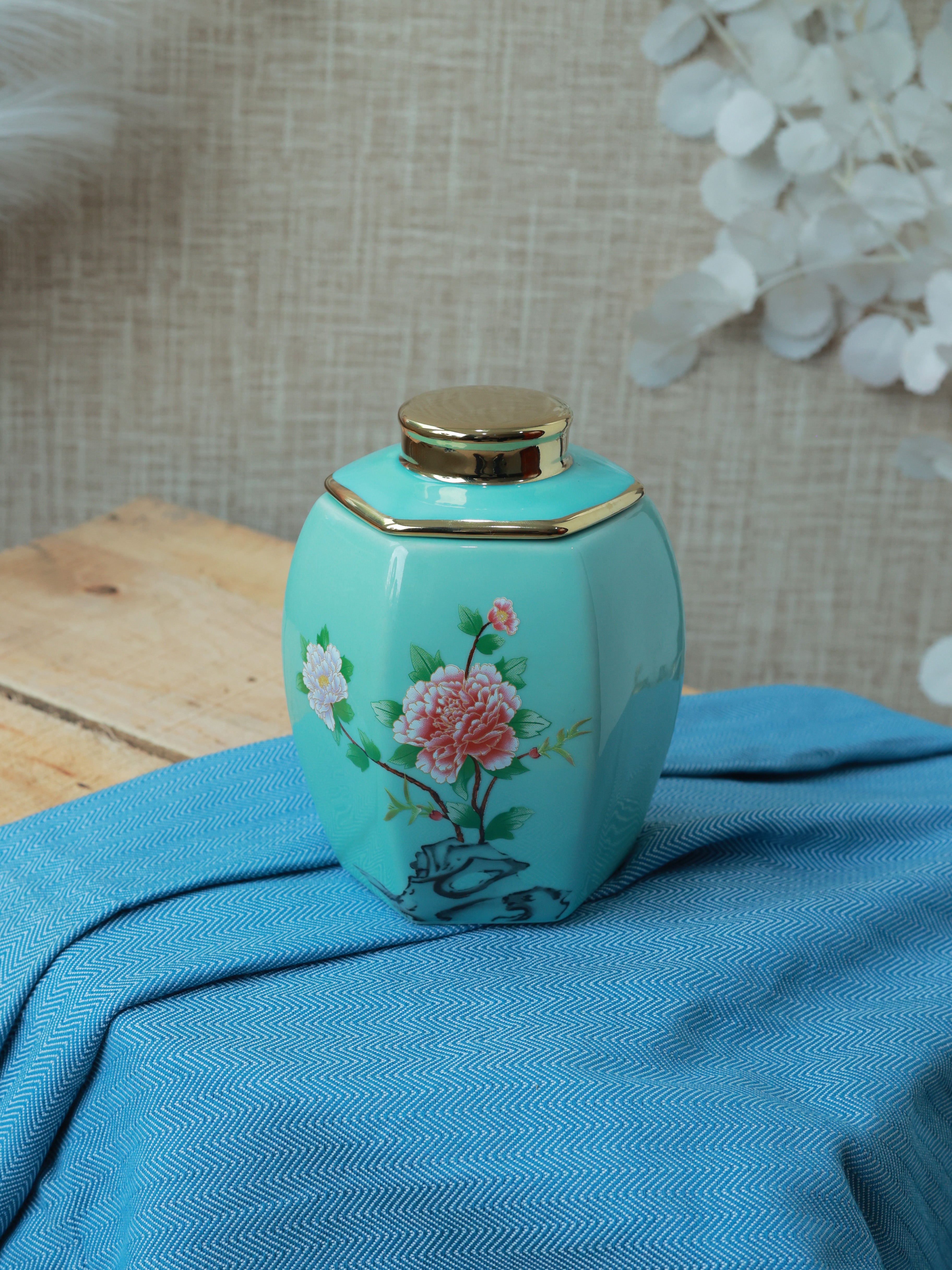 Piharwa Turquoise Bloom Jar