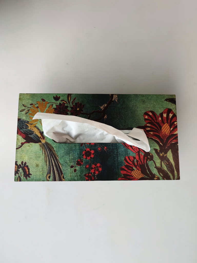 Elements of piharwa Floral Tapestry Tissue Holder