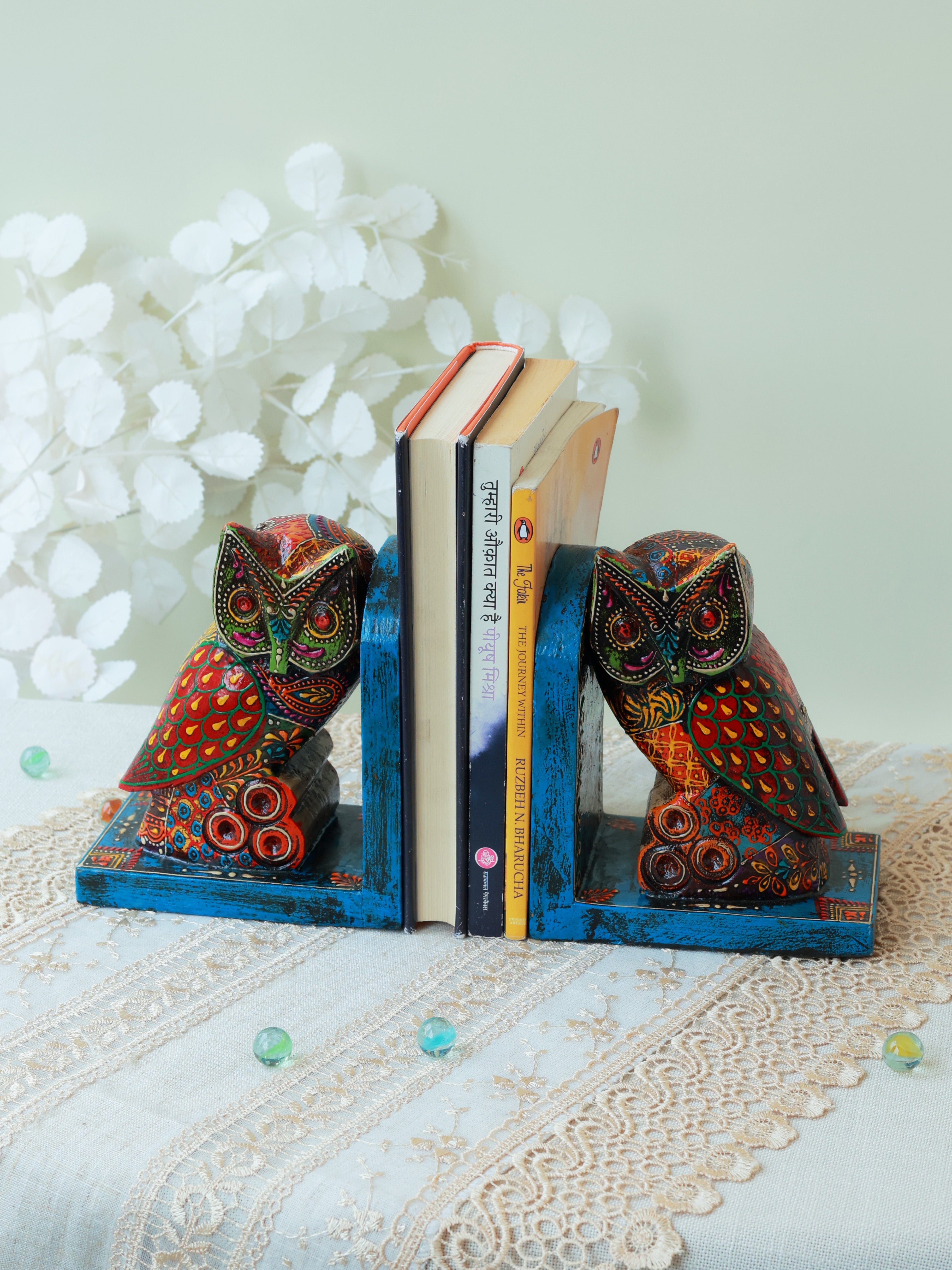 Piharwa Handcrafted Owl Bookends