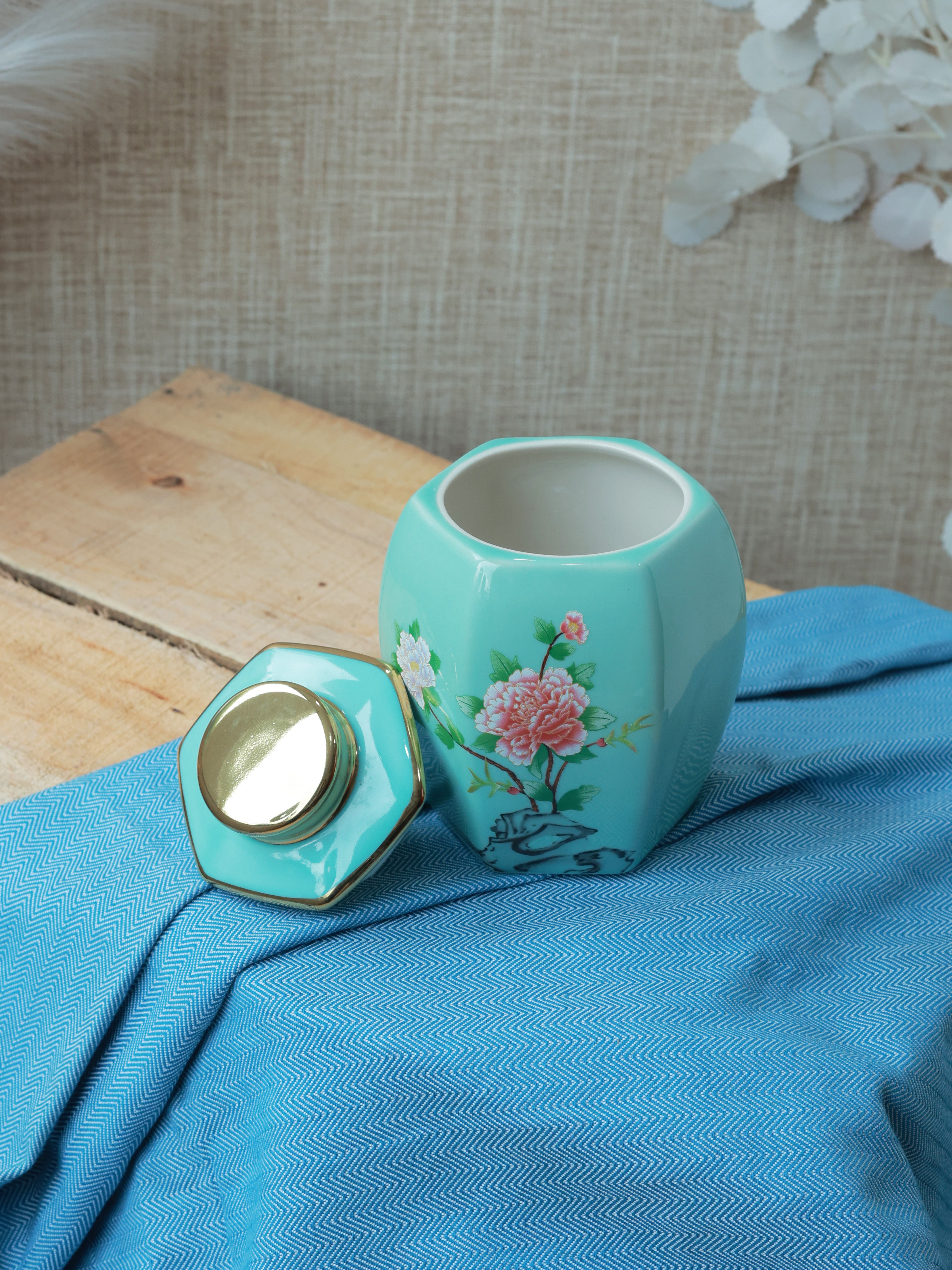 Piharwa Turquoise Bloom Jar