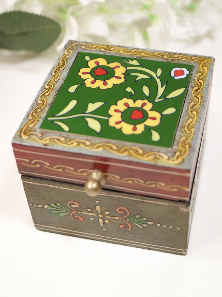 Elements of Piharwa Wooden Ceramic Tile Box