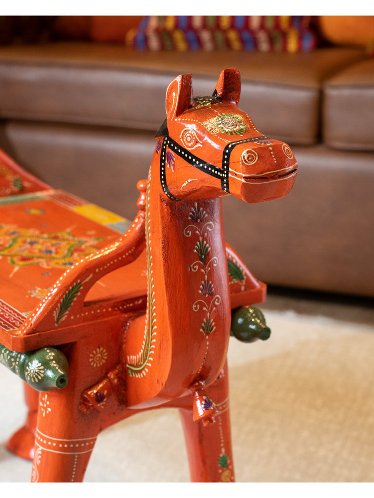 Elements of Piharwa Handcrafted Camel Bust Stool