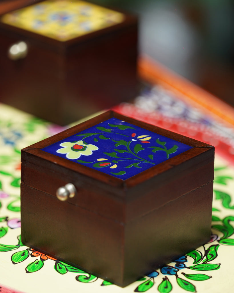 Elements of Piharwa Wooden Ceramic Tile Box