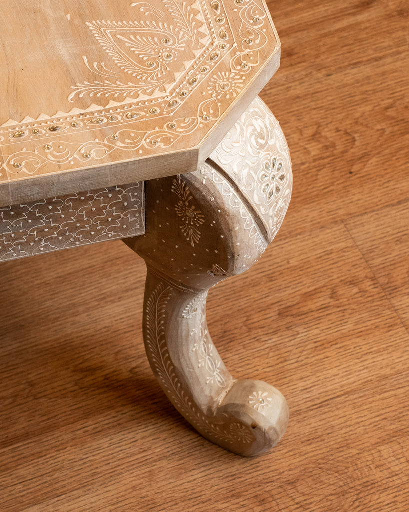 Elements of Piharwa Elephant table with polish embossed