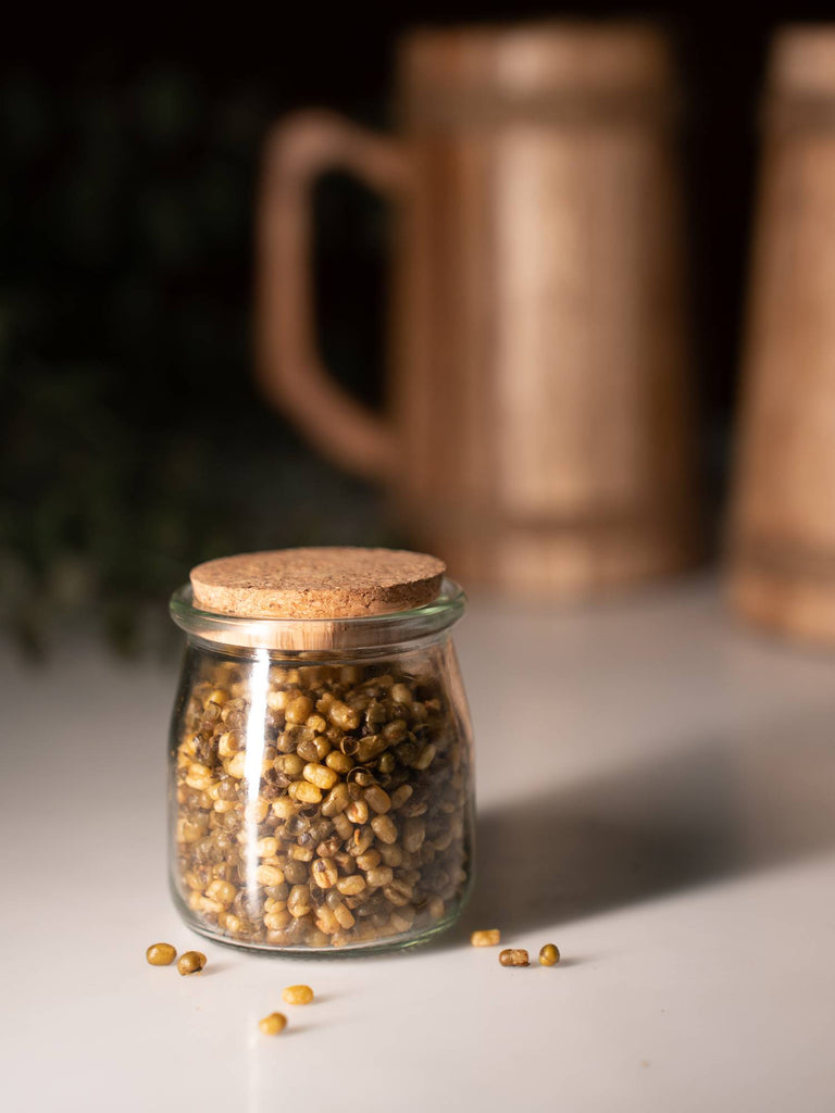 Elements of Piharwa Mini Glass Jars With Cork Lids