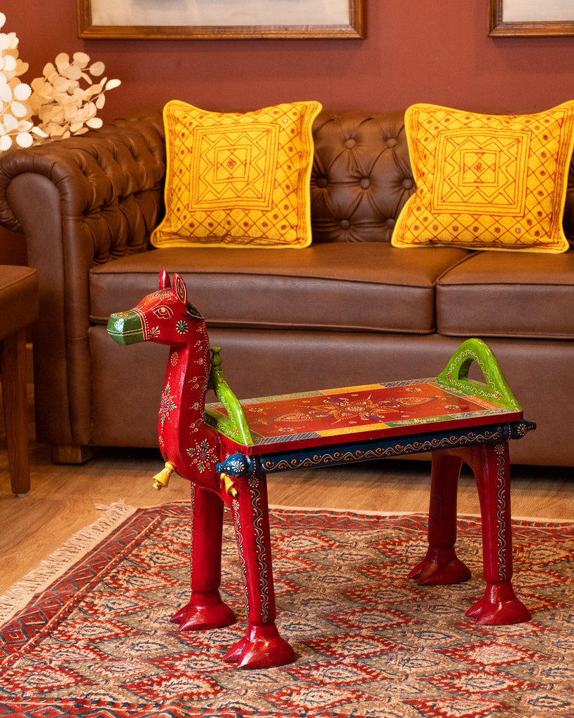 Elements of Piharwa Handcrafted Camel Bust Stool