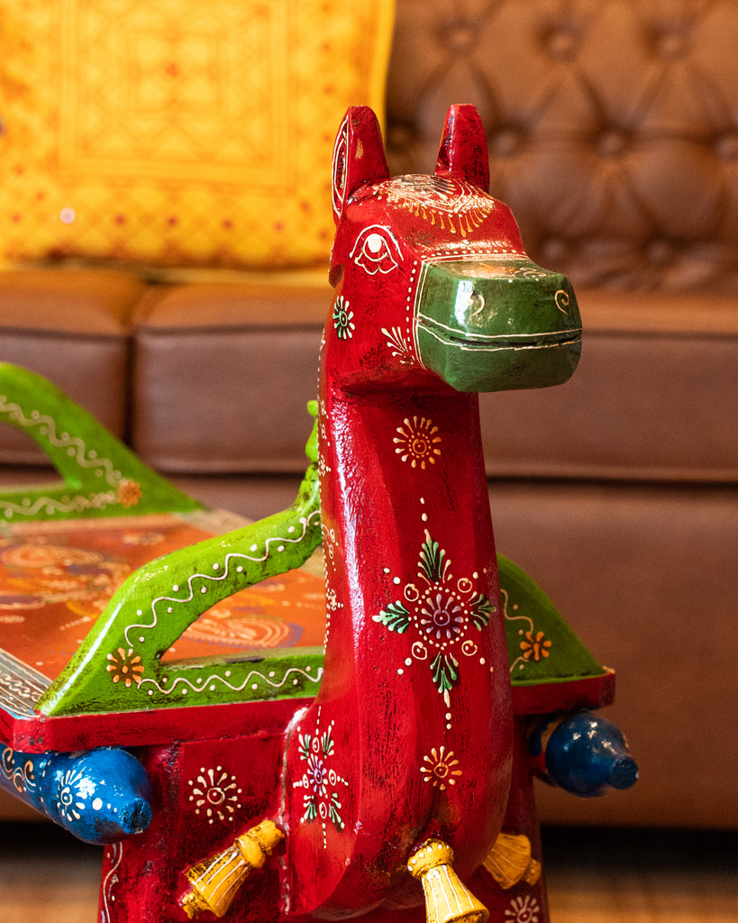 Elements of Piharwa Handcrafted Camel Bust Stool