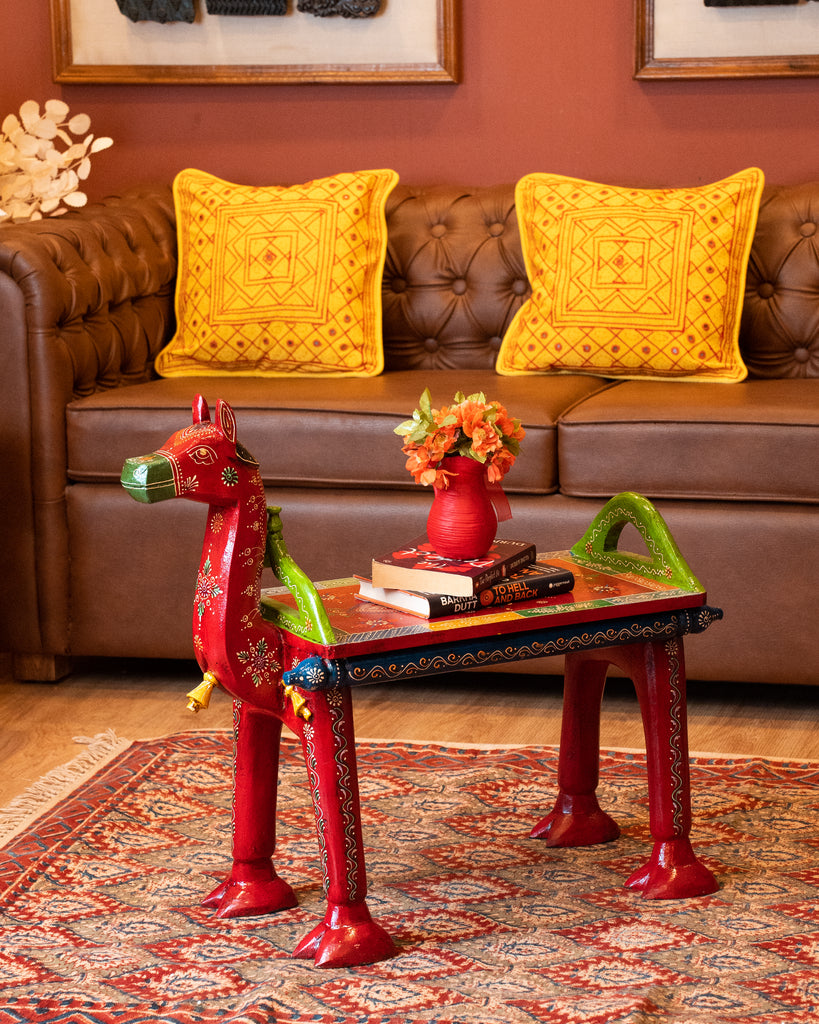 Elements of Piharwa Handcrafted Camel Bust Stool