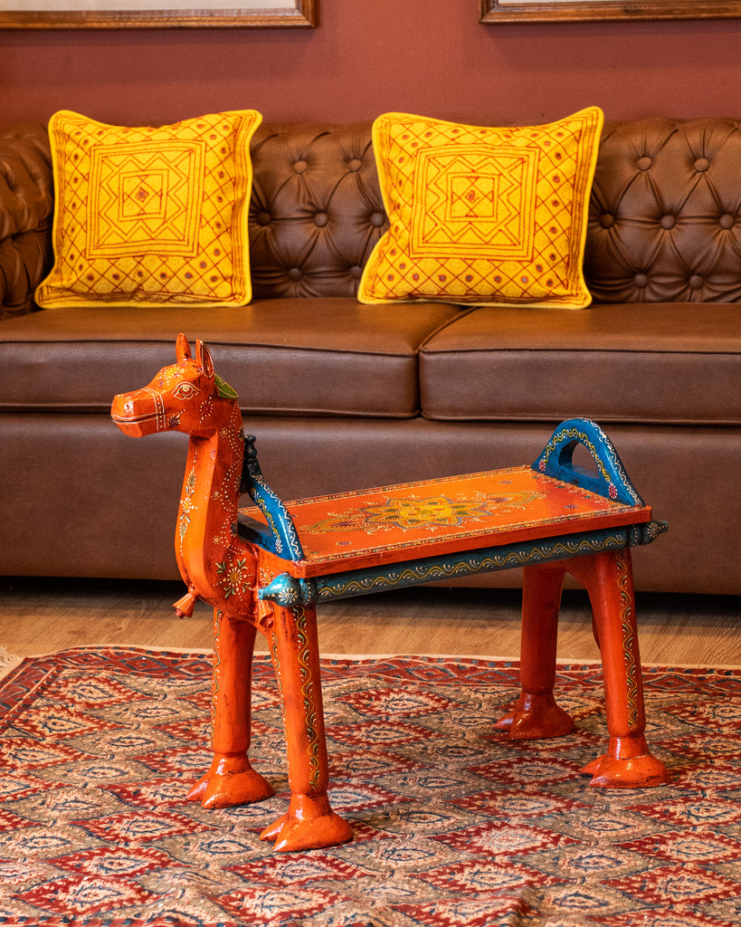 Elements of Piharwa Handcrafted Camel Bust Stool