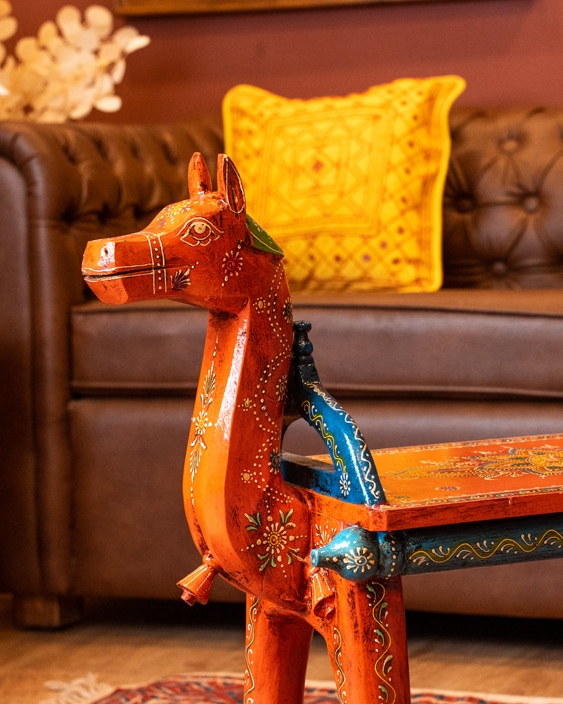 Elements of Piharwa Handcrafted Camel Bust Stool