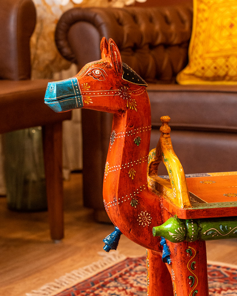 Elements of Piharwa Handcrafted Camel Bust Stool