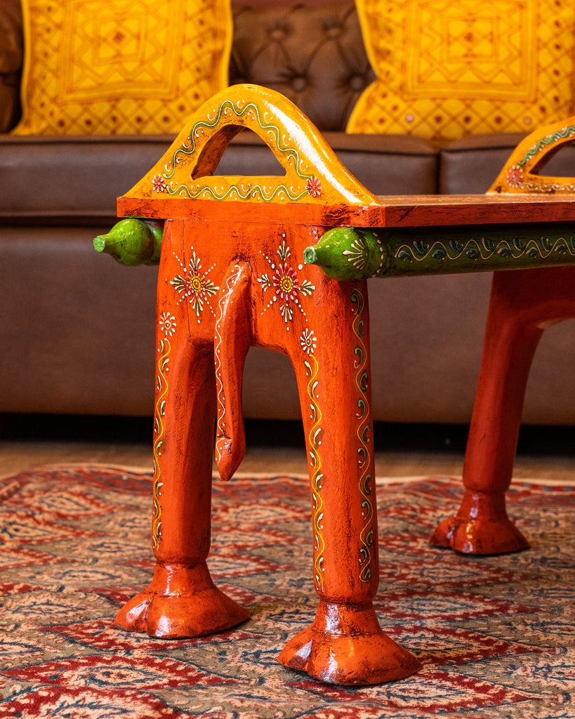 Elements of Piharwa Handcrafted Camel Bust Stool