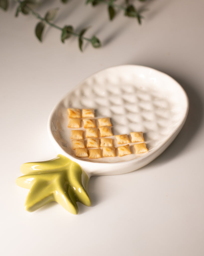 Elements of Piharwa White pineapple tray [ set of 1 ]