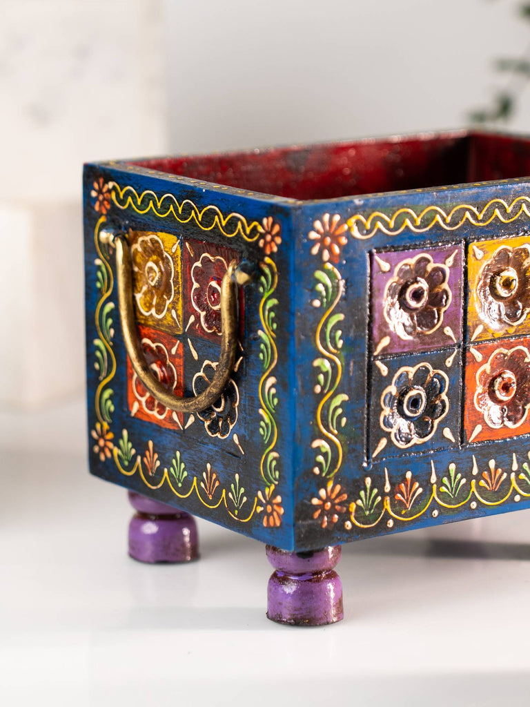 Elements of piharwa Hand-Painted Floral Storage Box