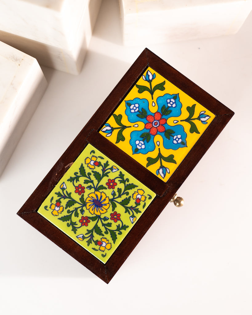 Elements of Piharwa Wooden Ceramic Tile Box