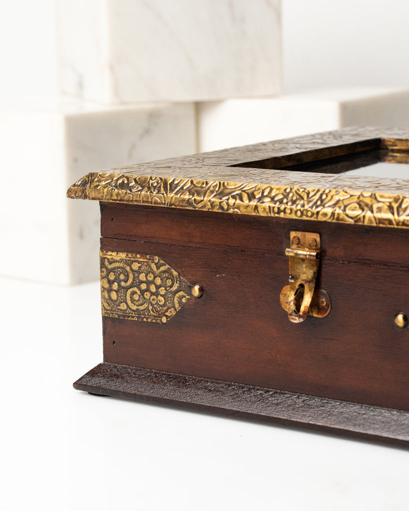 Elements of Piharwa Wooden brass fitted multipurpose storage box