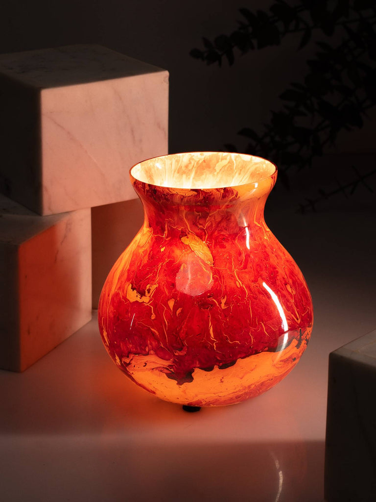 Elements of piharwa The Inferno Electric Glass Lamp