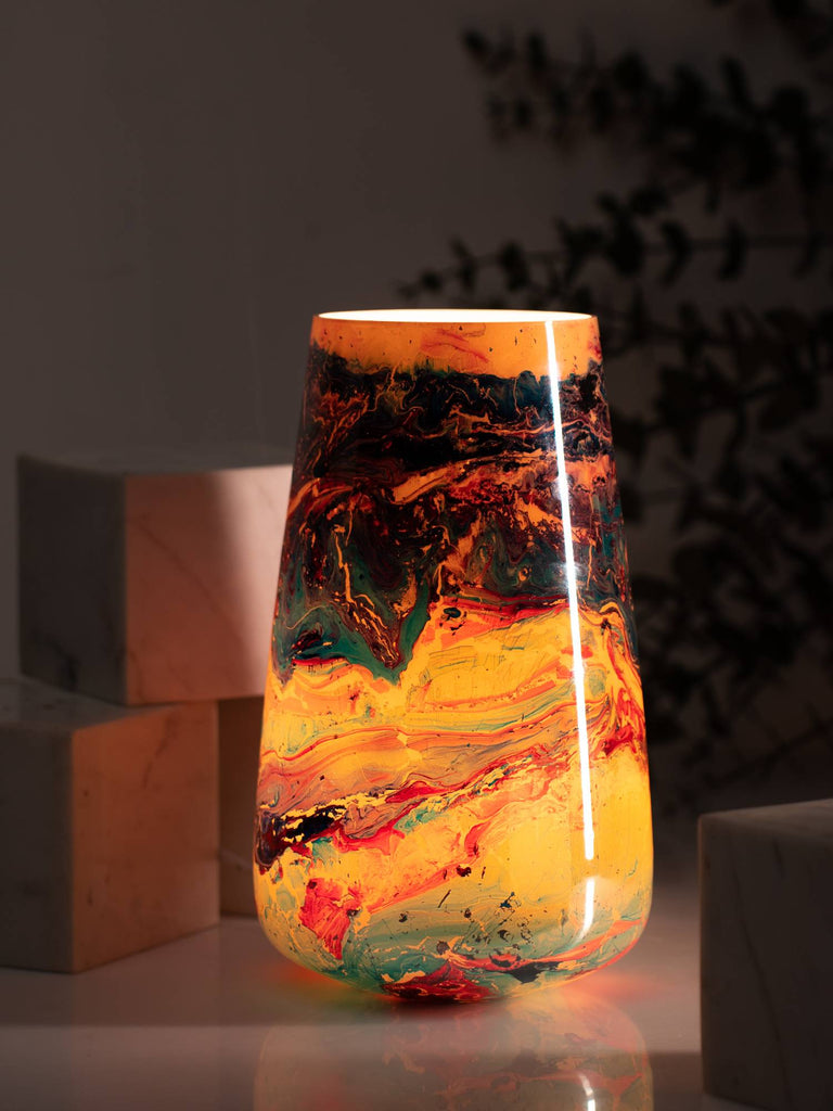 Elements of piharwa Ocean Depths Electric Glass Lamp