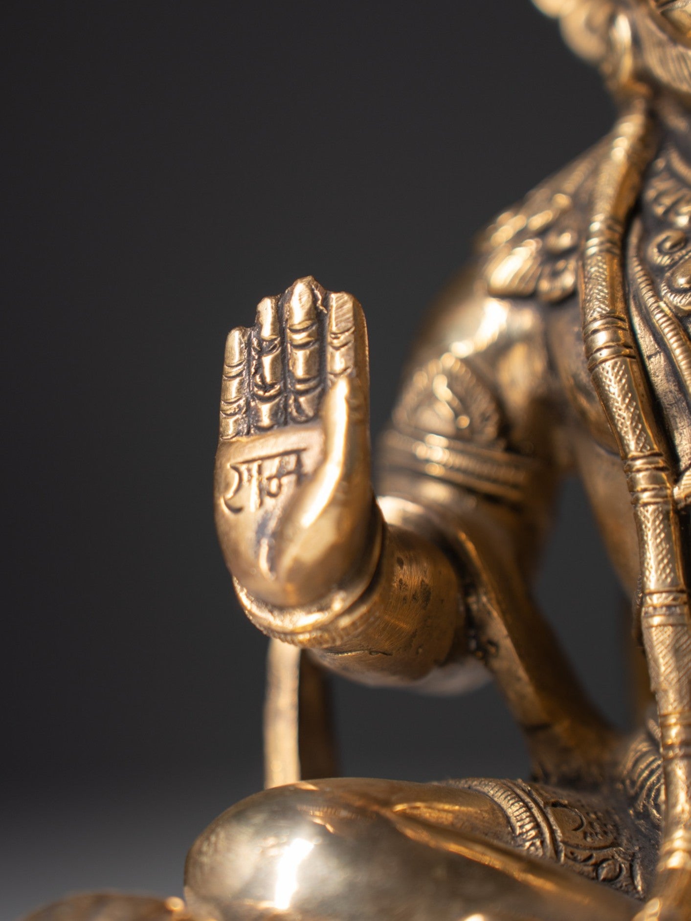 Elements of Piharwa Brass Lord Hanuman idol