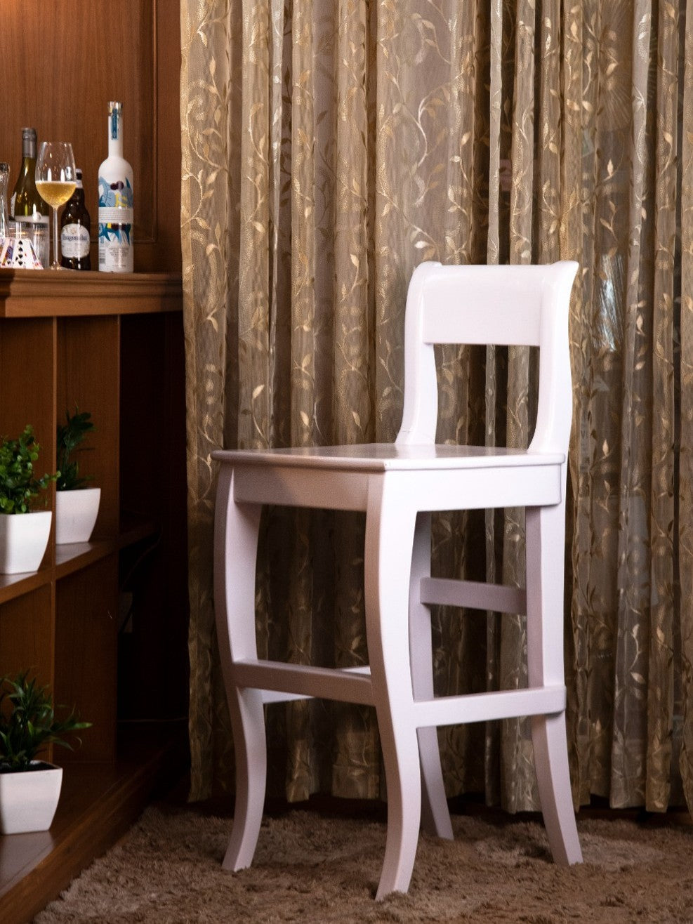 Elements of Piharwa White Bar Chair