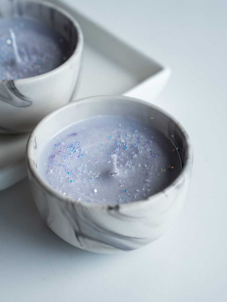 Elements of Piharwa Lavender ceramic cup candle