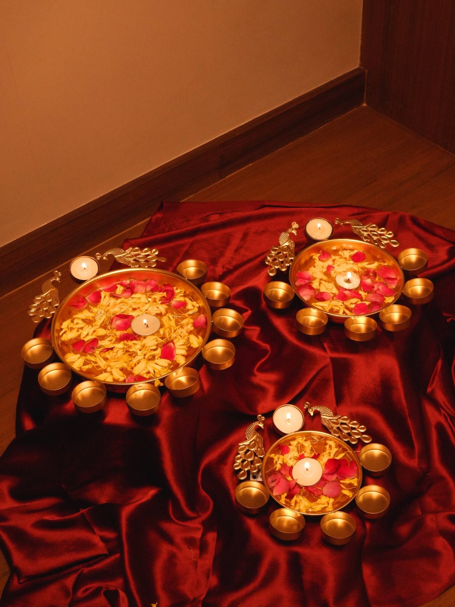 A perfect urli for tealight holder and and traditional way to add warmth and charm to your decor in festives