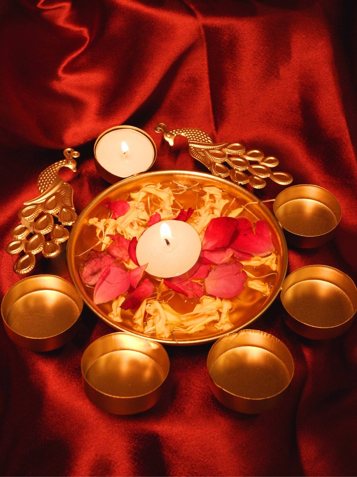 A perfect urli for tealight holder and and traditional way to add warmth and charm to your decor in festives