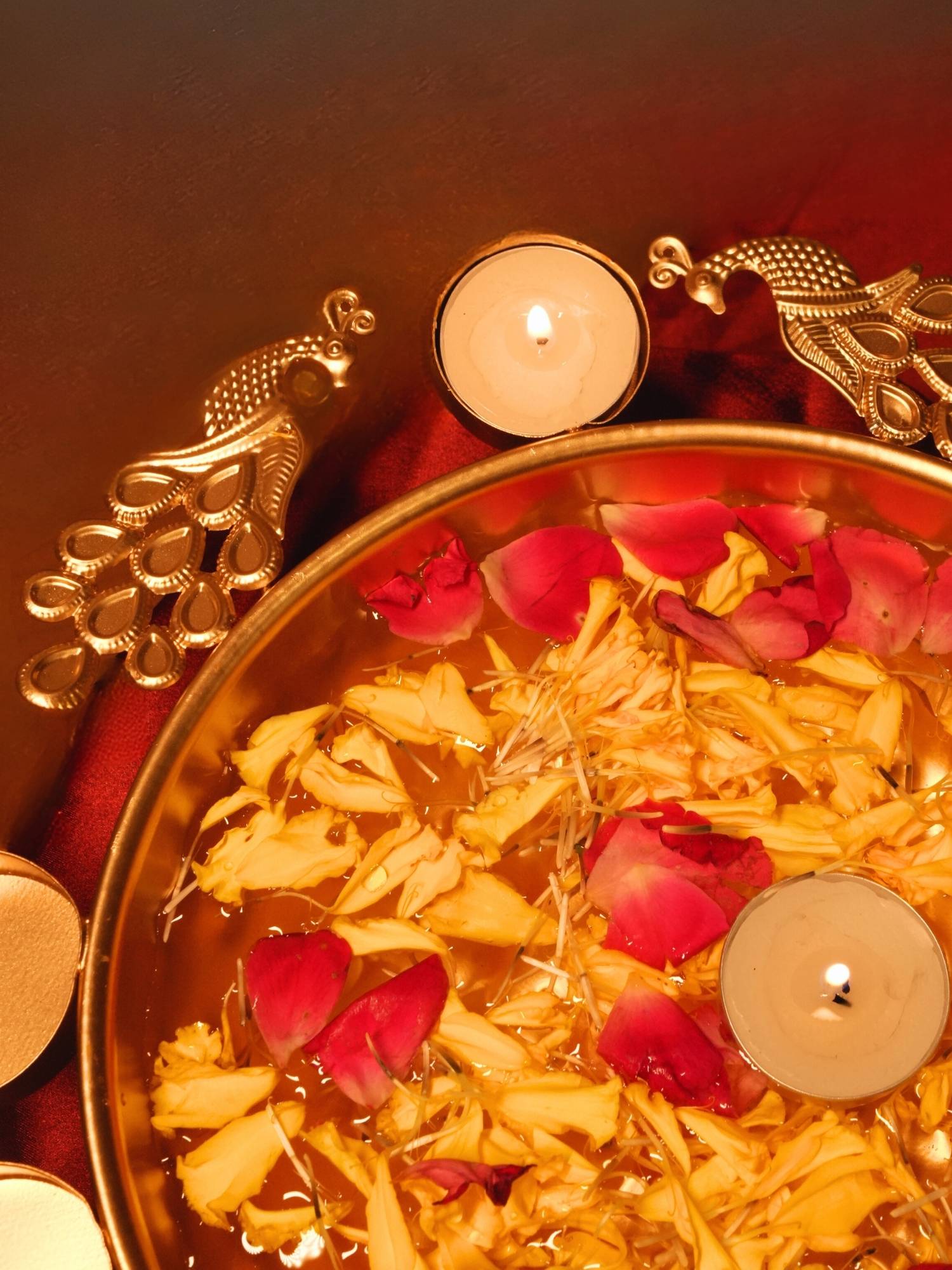 A perfect urli for tealight holder and and traditional way to add warmth and charm to your decor in festives