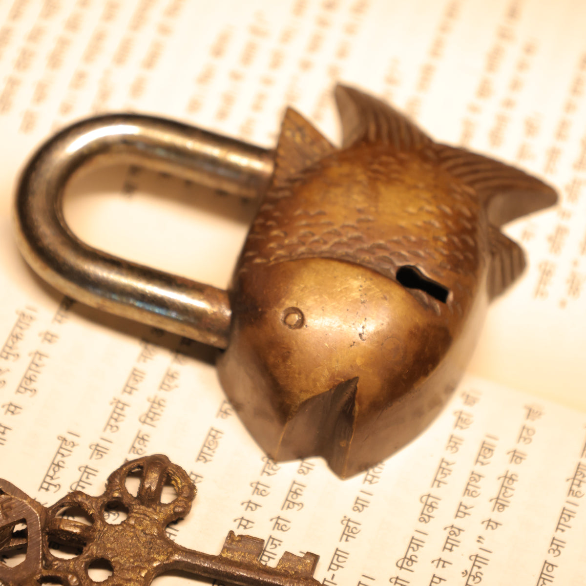 Vintage Fish Door Lock - Rustic Antique Style – Piharwa India