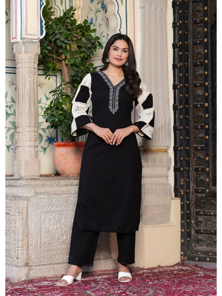 Piharwa Bell sleeves cotton suit