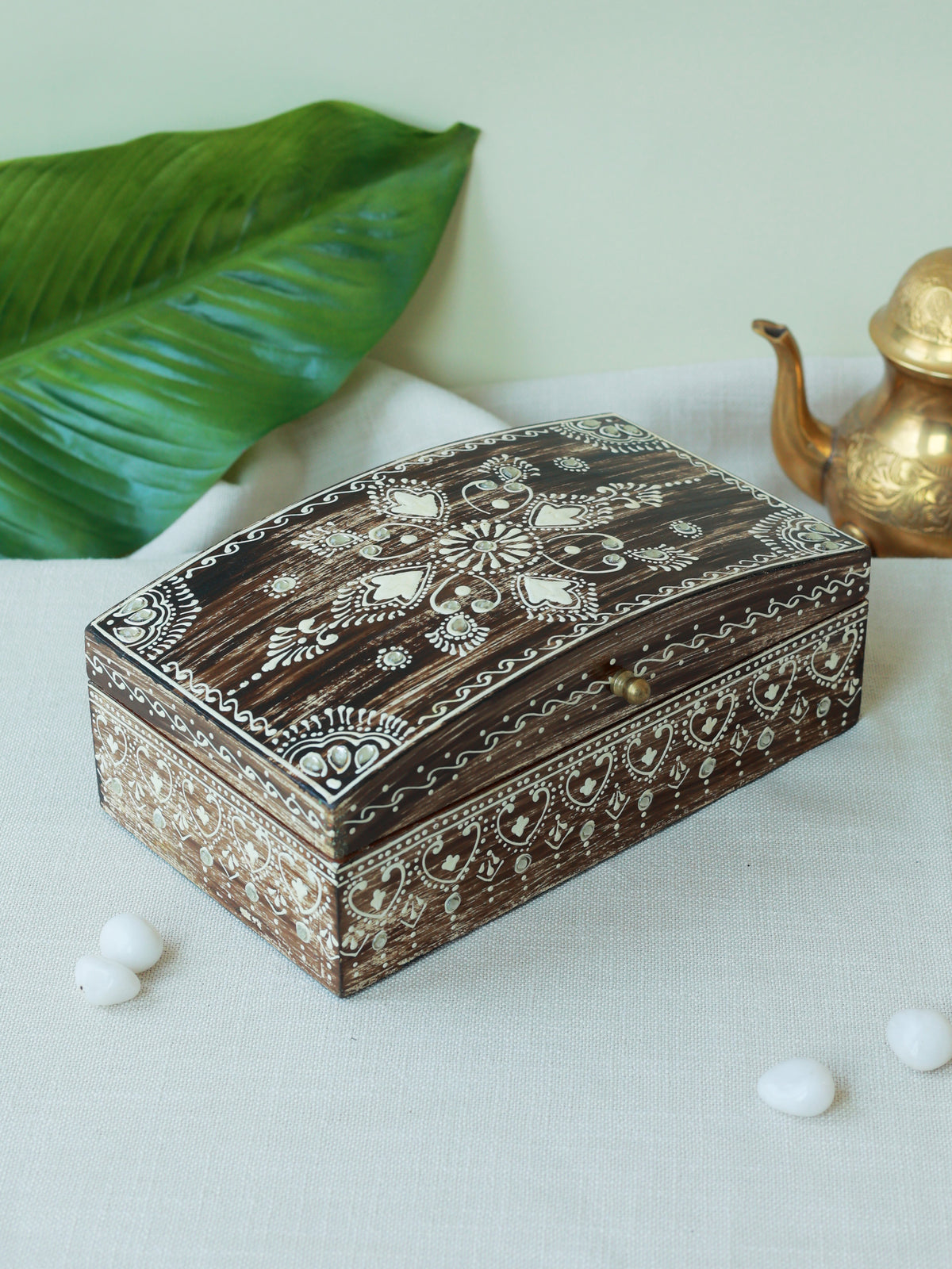 Ivory Mirror Inlay Keepsake Box – Piharwa India