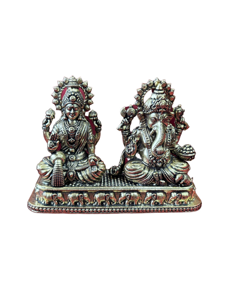 Elements of Piharwa Lakshmi Ganesh Brass Idol